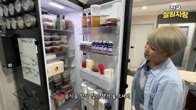 냉장고 용기 통일 — 한 반찬은 세 통, 앞은 바로 먹는 것 — 전국살림자랑 ep.10 8:34 장면
