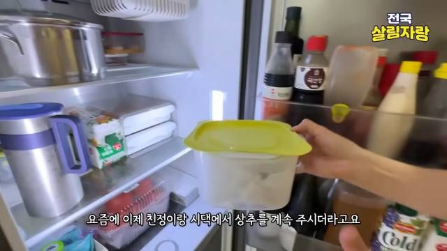 상추는 키친타월 대신 삶은 면수건에 — 습기를 수건이 먹는다 — 전국살림자랑 ep.8 4:03 장면